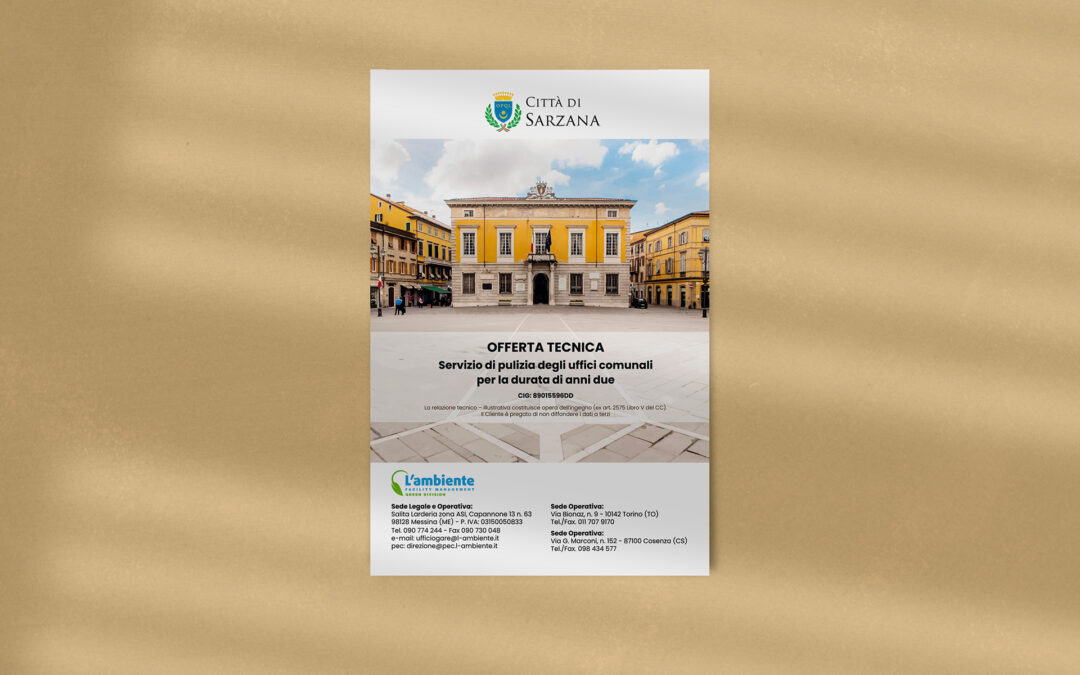 COPERTINA PER GARA D’APPALTO – CITTÀ DI SARZANA